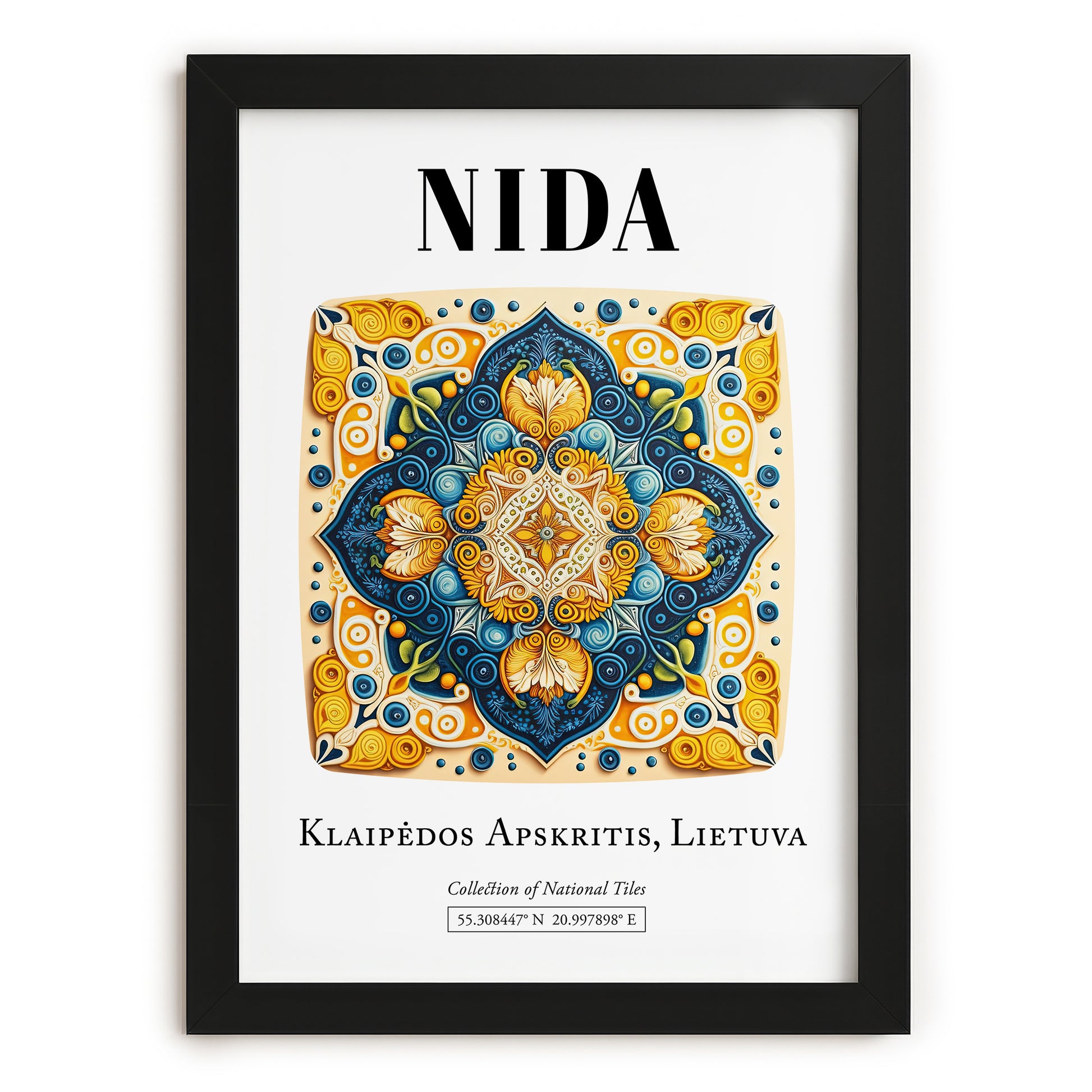 Nida, Lithuania – Wanderlust-Inspired Poster, in sleek black frame