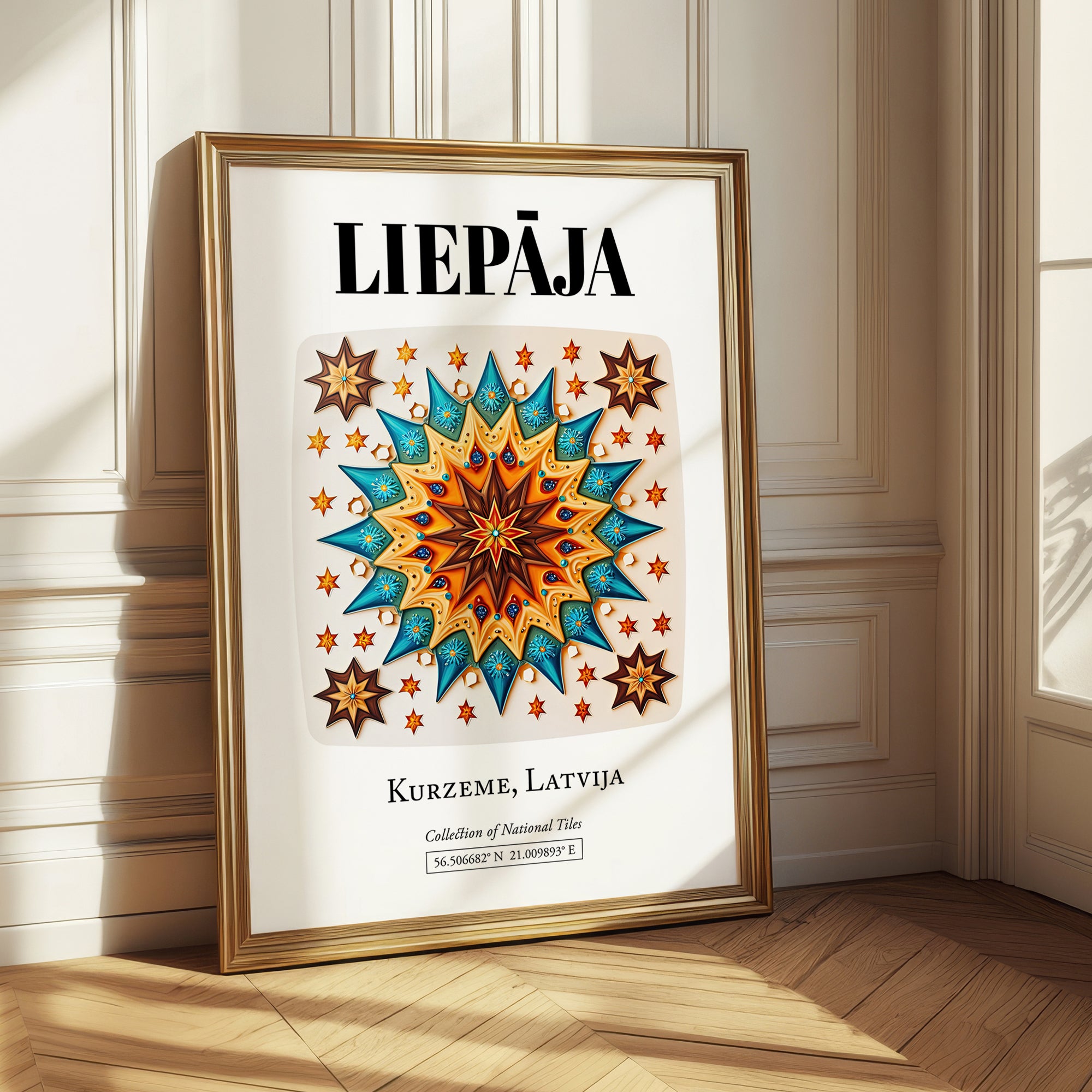 Liepāja, Latvia – National Pride Wall Decor, styled in a charming Paris street view