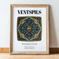 Ventspils, Latvia – Travel Print, in wooden frame leaning on the floor