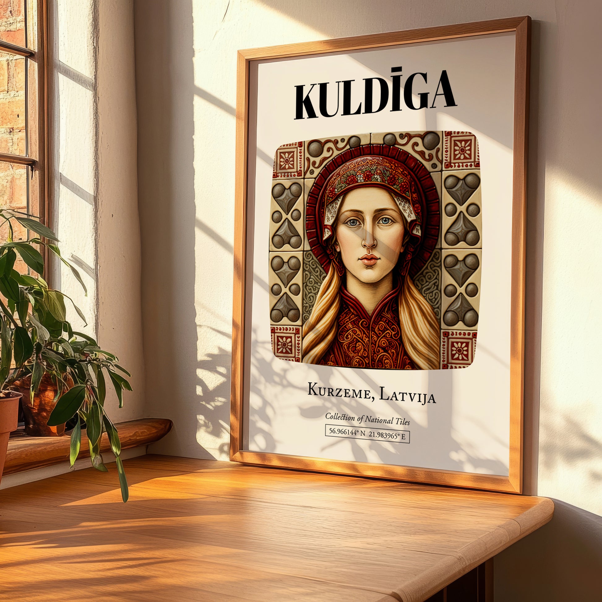 Kuldīga, Latvia – Travel Poster, clean layout with no caption