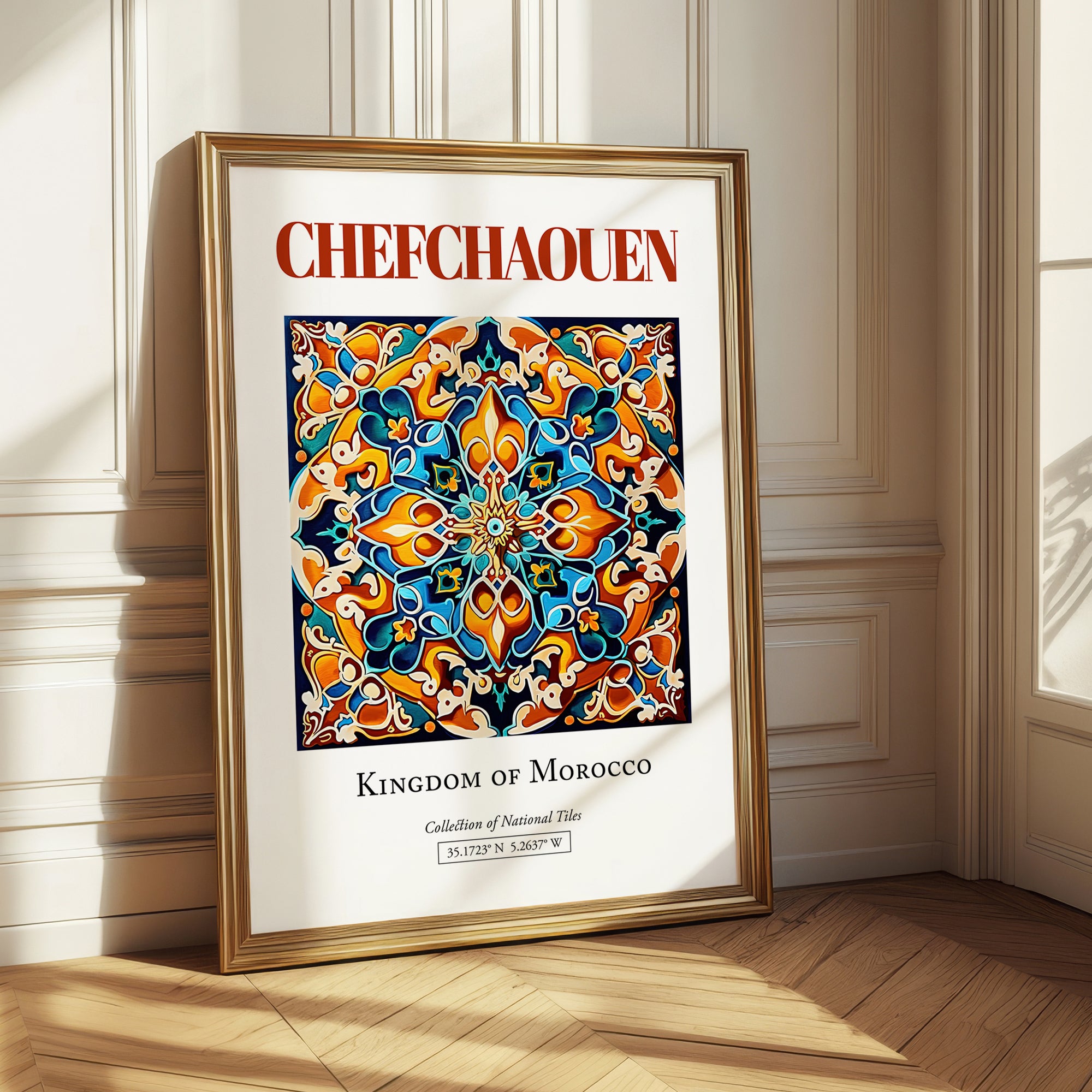 Chefchaouen, Morocco – Cityscape Wall Art, styled in a charming Paris street view