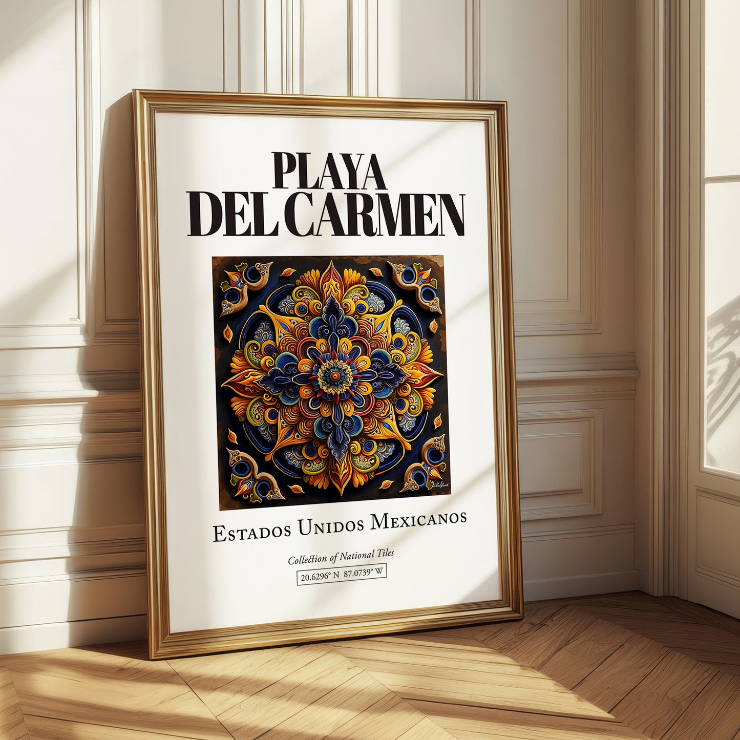 Playa del Carmen, Mexico – Travel Print, styled in a charming Paris street view