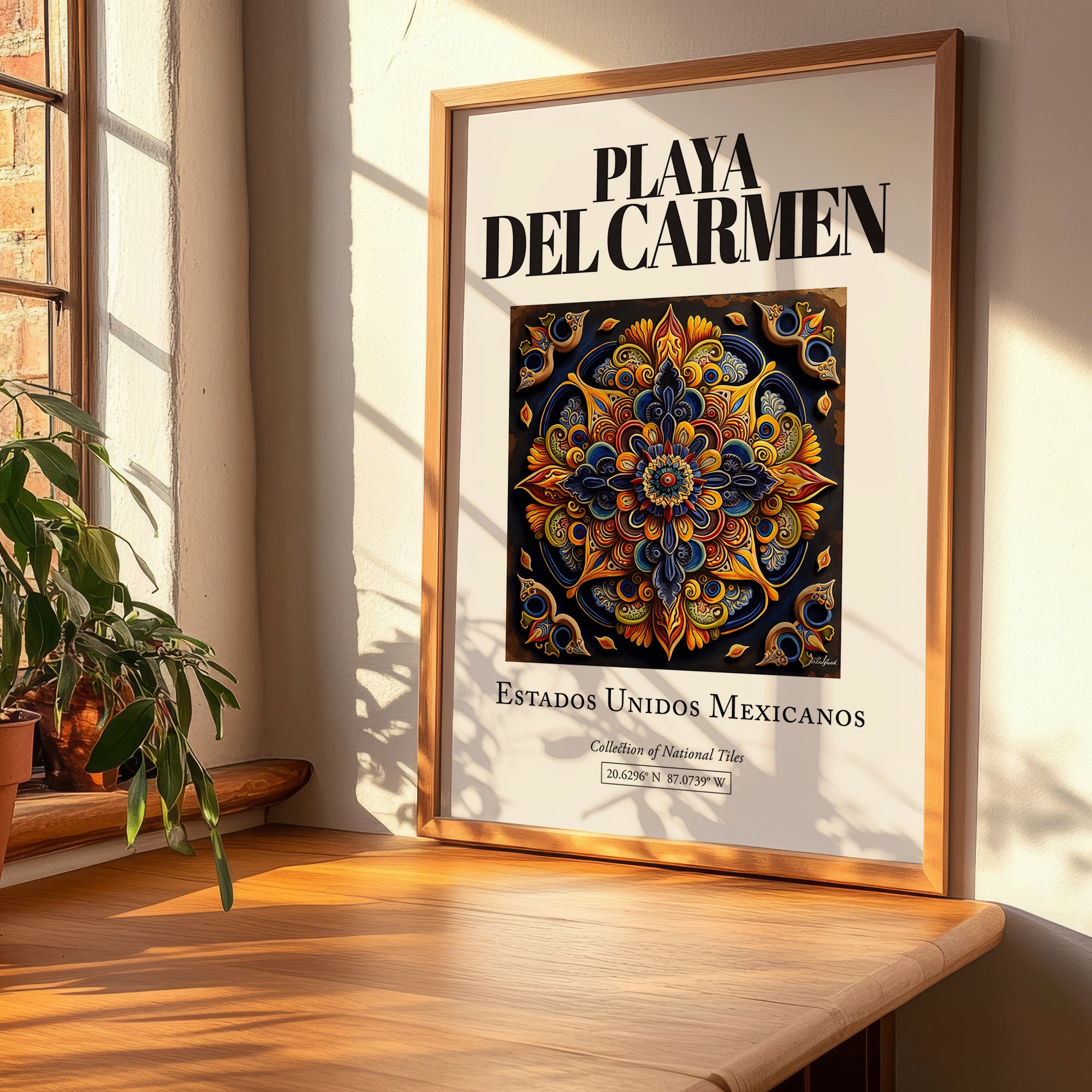Playa del Carmen, Mexico – Travel Print, clean layout with no caption