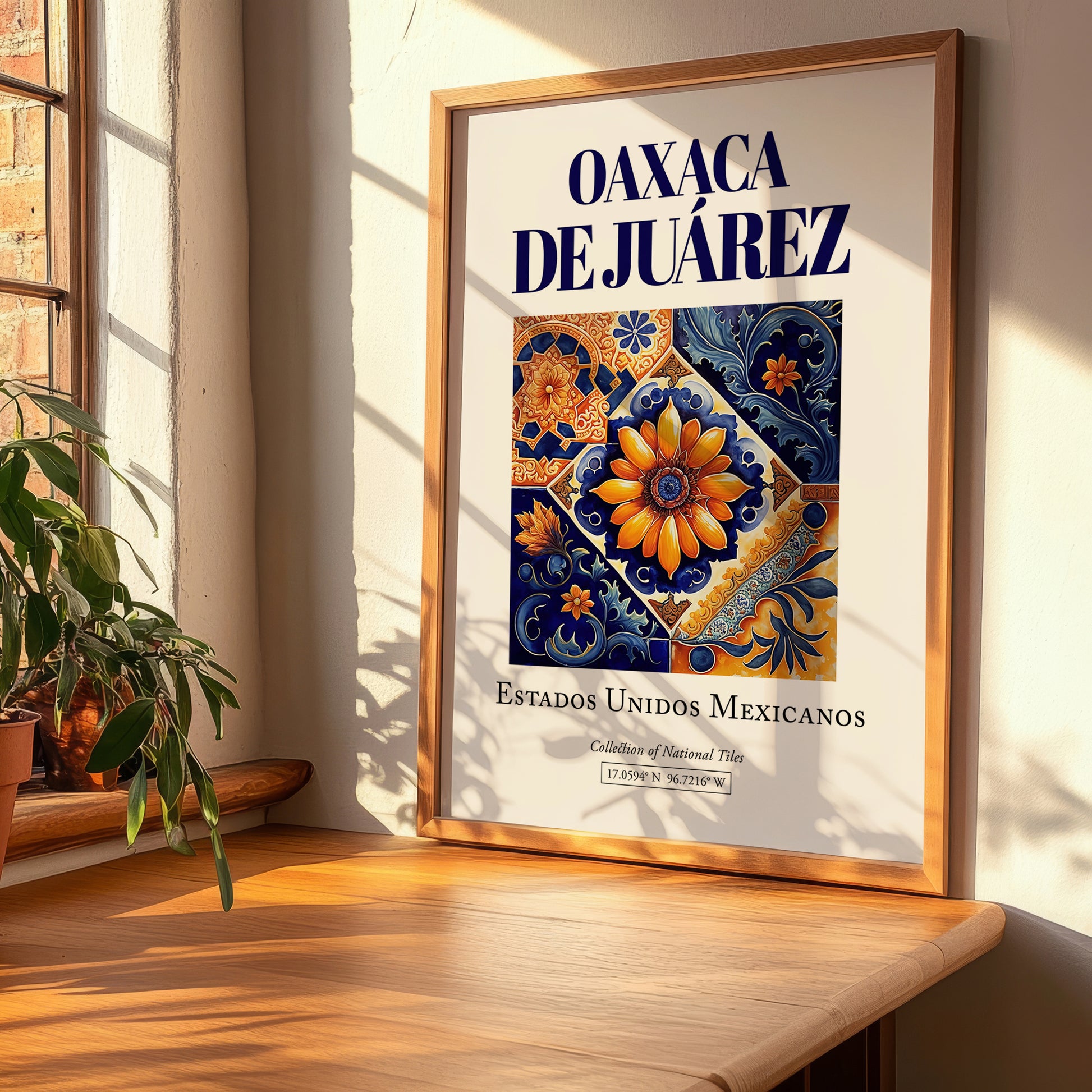 Oaxaca de Juárez, Mexico – Travel Print, clean layout with no caption