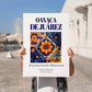 Oaxaca de Juárez, Mexico – Travel Print, no-text version framed in wood