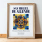 San Miguel de Allende, Mexico – National Pride Wall Decor, in wooden frame leaning on the floor