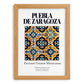 Puebla de Zaragoza, Mexico – Cultural Heritage Wall Art, set in oak frame