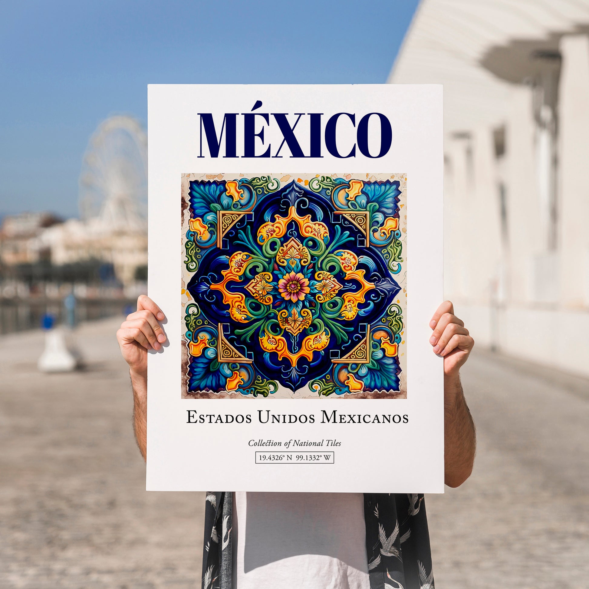 México, Mexico – Wanderlust-Inspired Poster, no-text version framed in wood