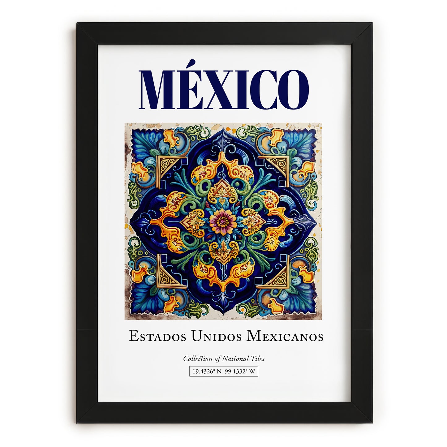 México, Mexico – Wanderlust-Inspired Poster, in sleek black frame
