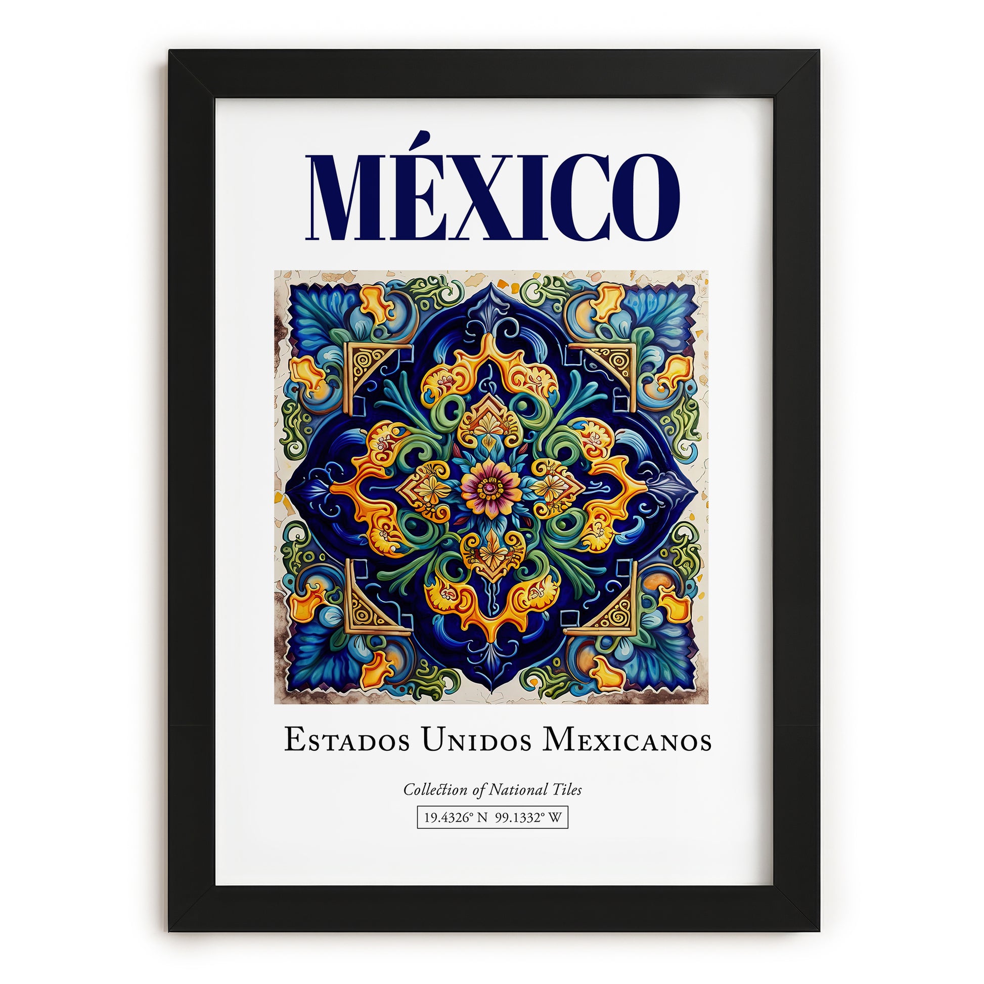 México, Mexico – Wanderlust-Inspired Poster, in sleek black frame