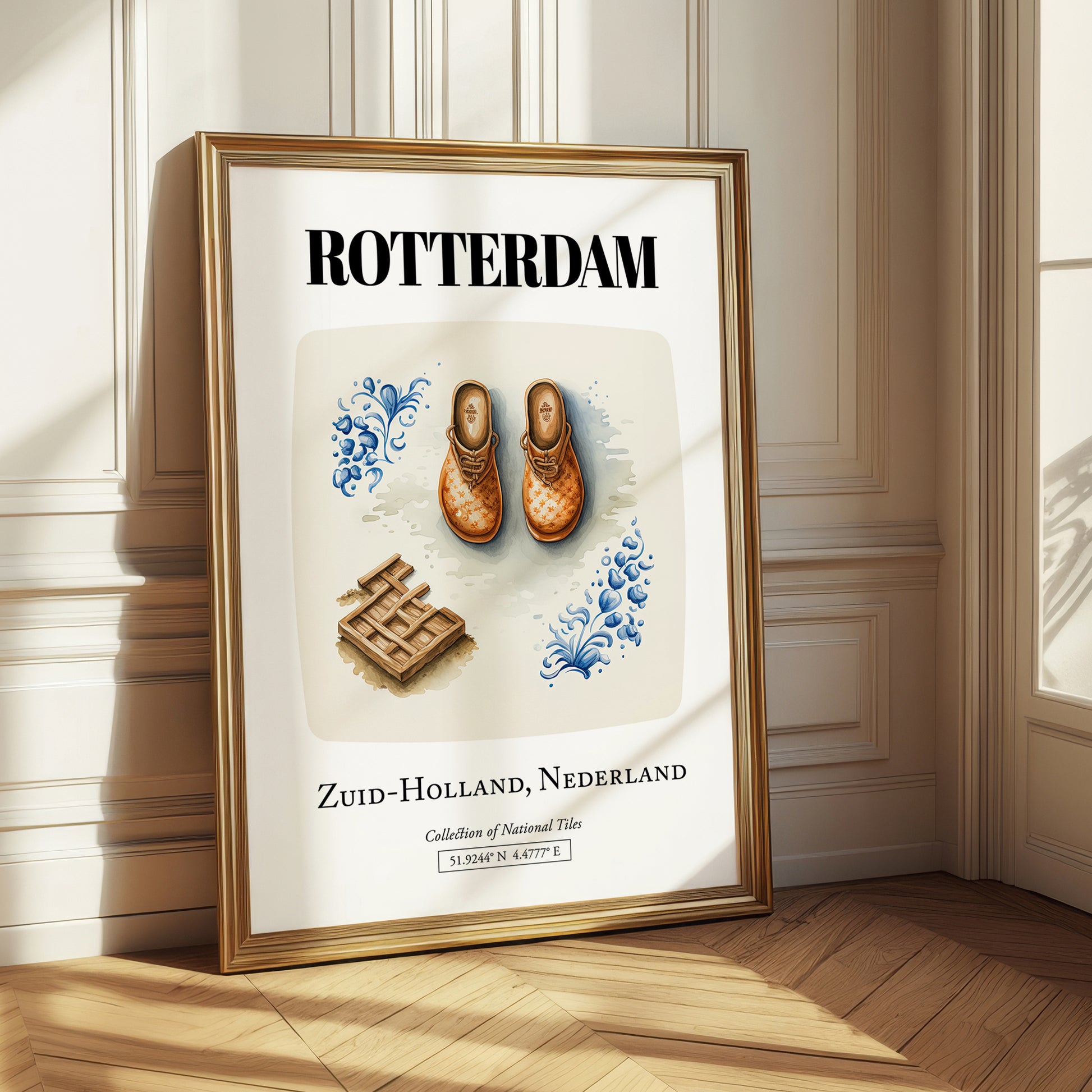 Rotterdam, Netherlands – Travel Poster, styled in a charming Paris street view