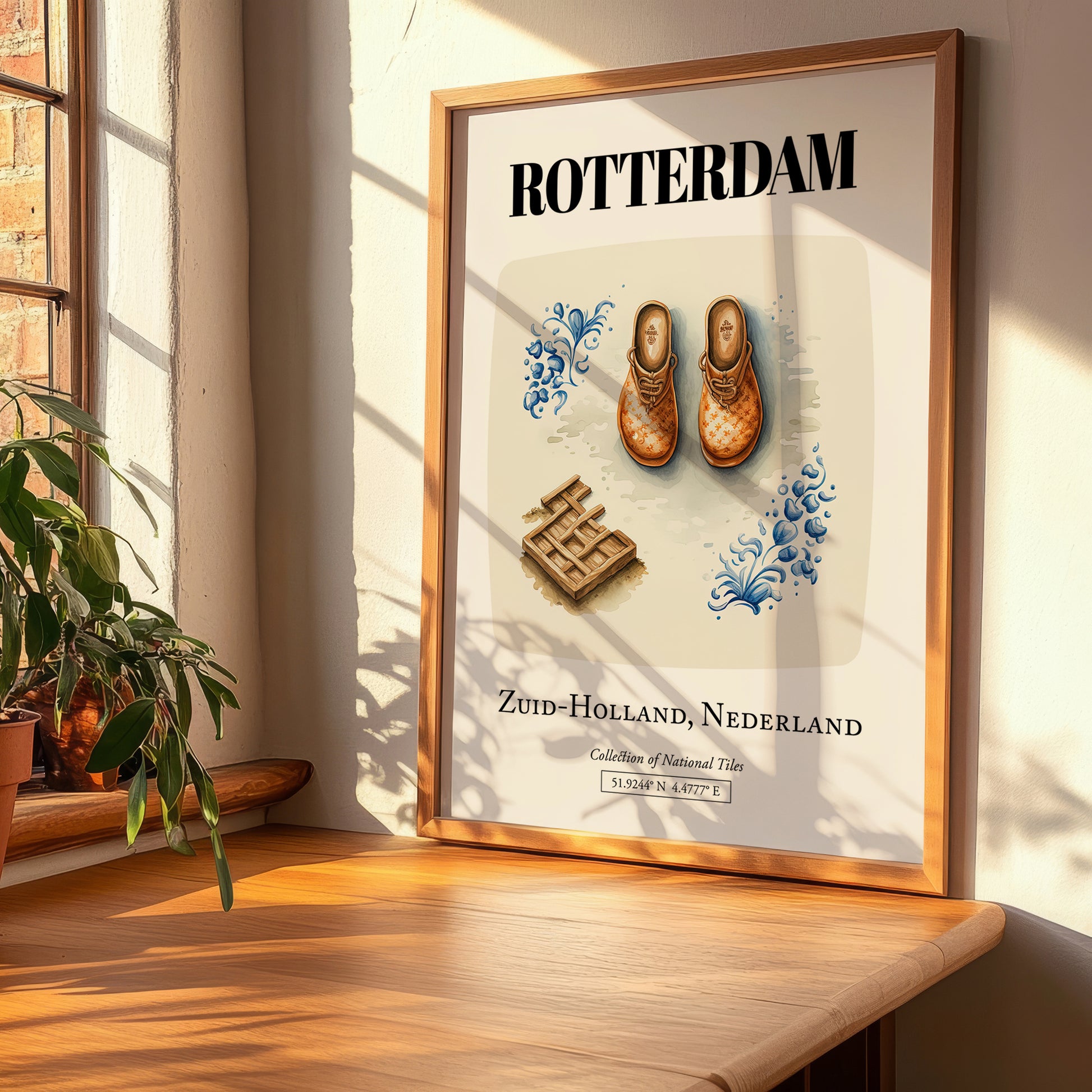 Rotterdam, Netherlands – Travel Poster, clean layout with no caption