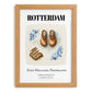 Rotterdam, Netherlands – Travel Poster, set in oak frame