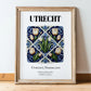 Utrecht, Netherlands – Travel Wall Decor, in wooden frame leaning on the floor