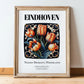 Eindhoven, Netherlands – Travel Print, in wooden frame leaning on the floor
