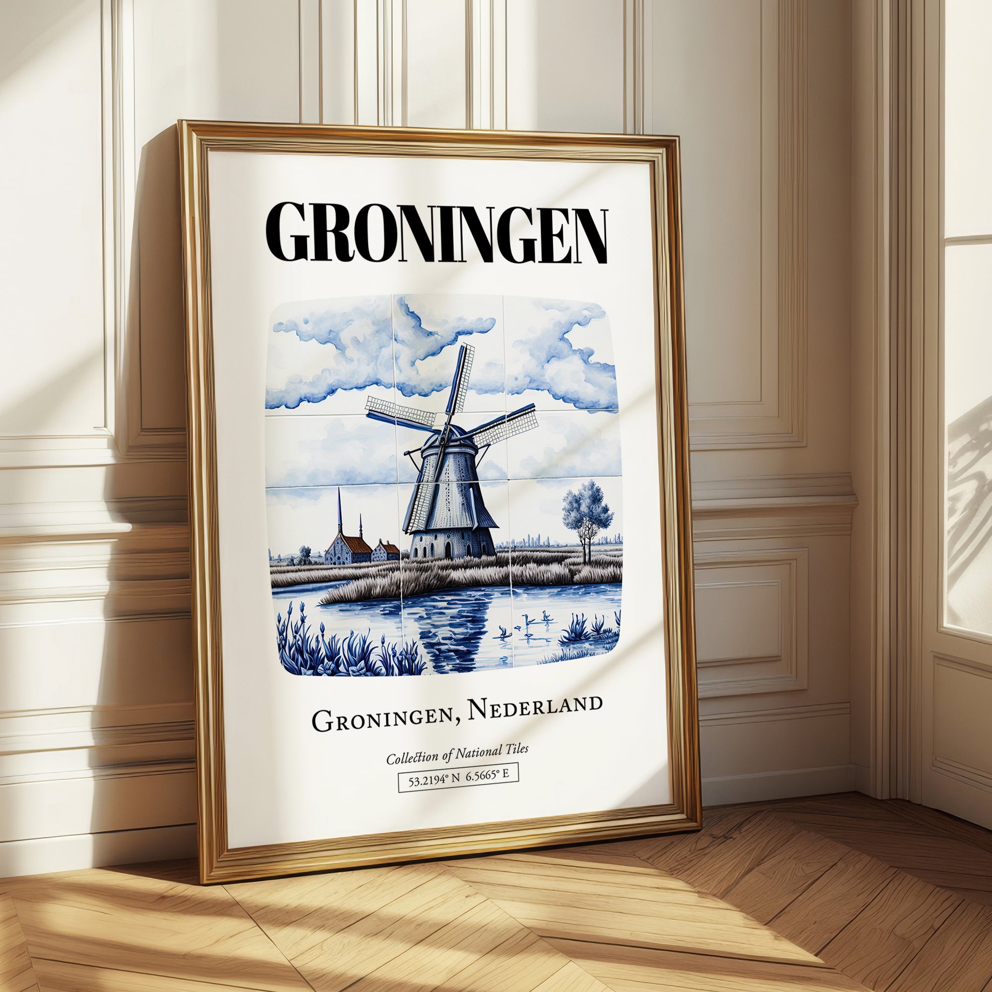Groningen, Netherlands – Travel Poster, styled in a charming Paris street view
