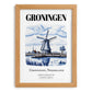 Groningen, Netherlands – Travel Poster, set in oak frame