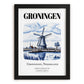 Groningen, Netherlands – Travel Poster, in sleek black frame