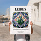 Leiden, Netherlands – Travel Print, no-text version framed in wood