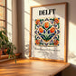 Delft, Netherlands – Country Culture Poster, clean layout with no caption