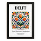 Delft, Netherlands – Country Culture Poster, in sleek black frame