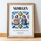 Nijmegen, Netherlands – Travel Poster, in wooden frame leaning on the floor