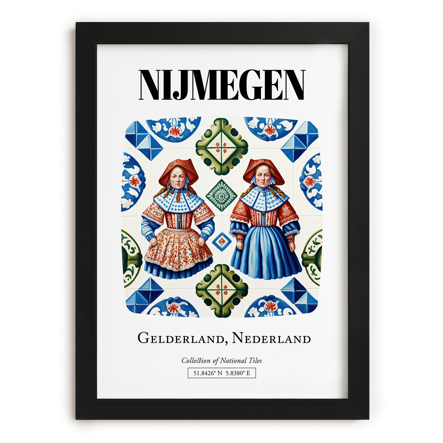 Nijmegen, Netherlands – Travel Poster, in sleek black frame