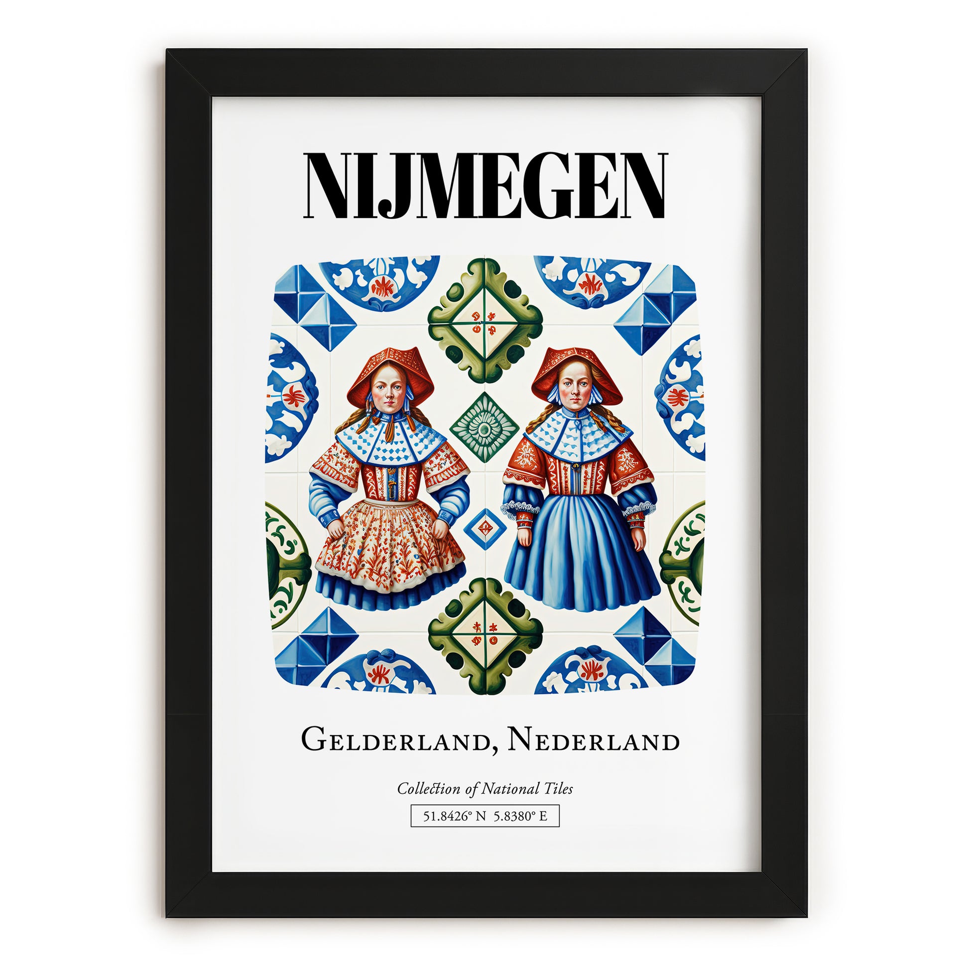 Nijmegen, Netherlands – Travel Poster, in sleek black frame