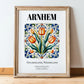 Arnhem, Netherlands – Travel Print, in wooden frame leaning on the floor