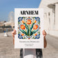 Arnhem, Netherlands – Travel Print, no-text version framed in wood