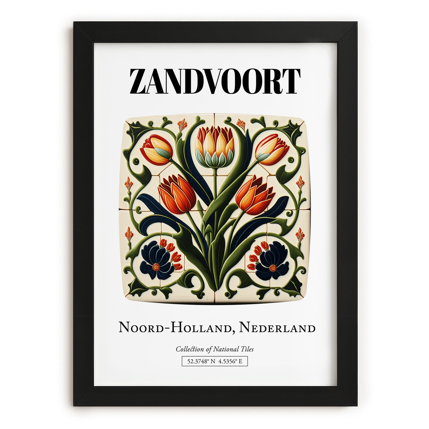 Zandvoort, Netherlands – Travel Wall Art, in sleek black frame