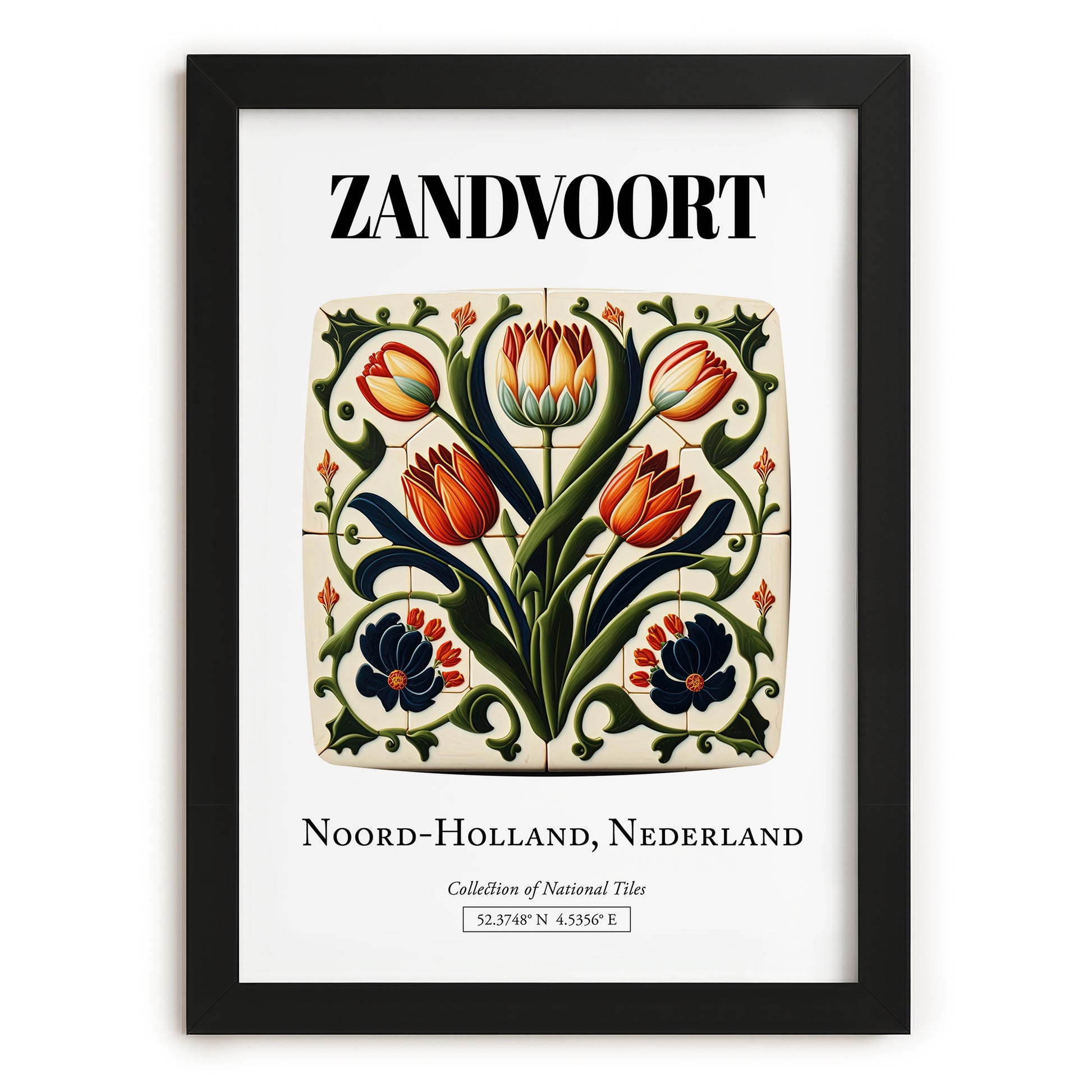 Zandvoort, Netherlands – Travel Wall Art, in sleek black frame