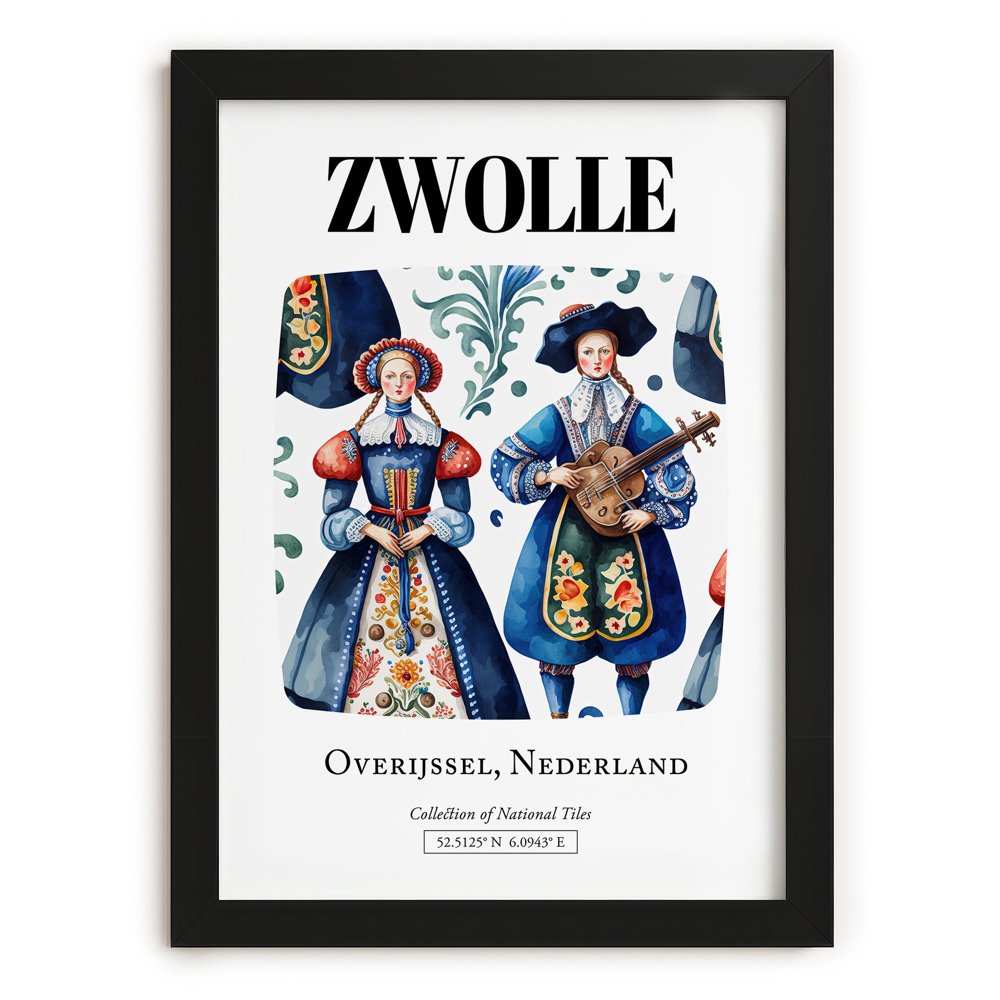 Zwolle, Netherlands – Wanderlust Wall Decor, in sleek black frame