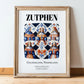 Zutphen, Netherlands – Travel Print, in wooden frame leaning on the floor