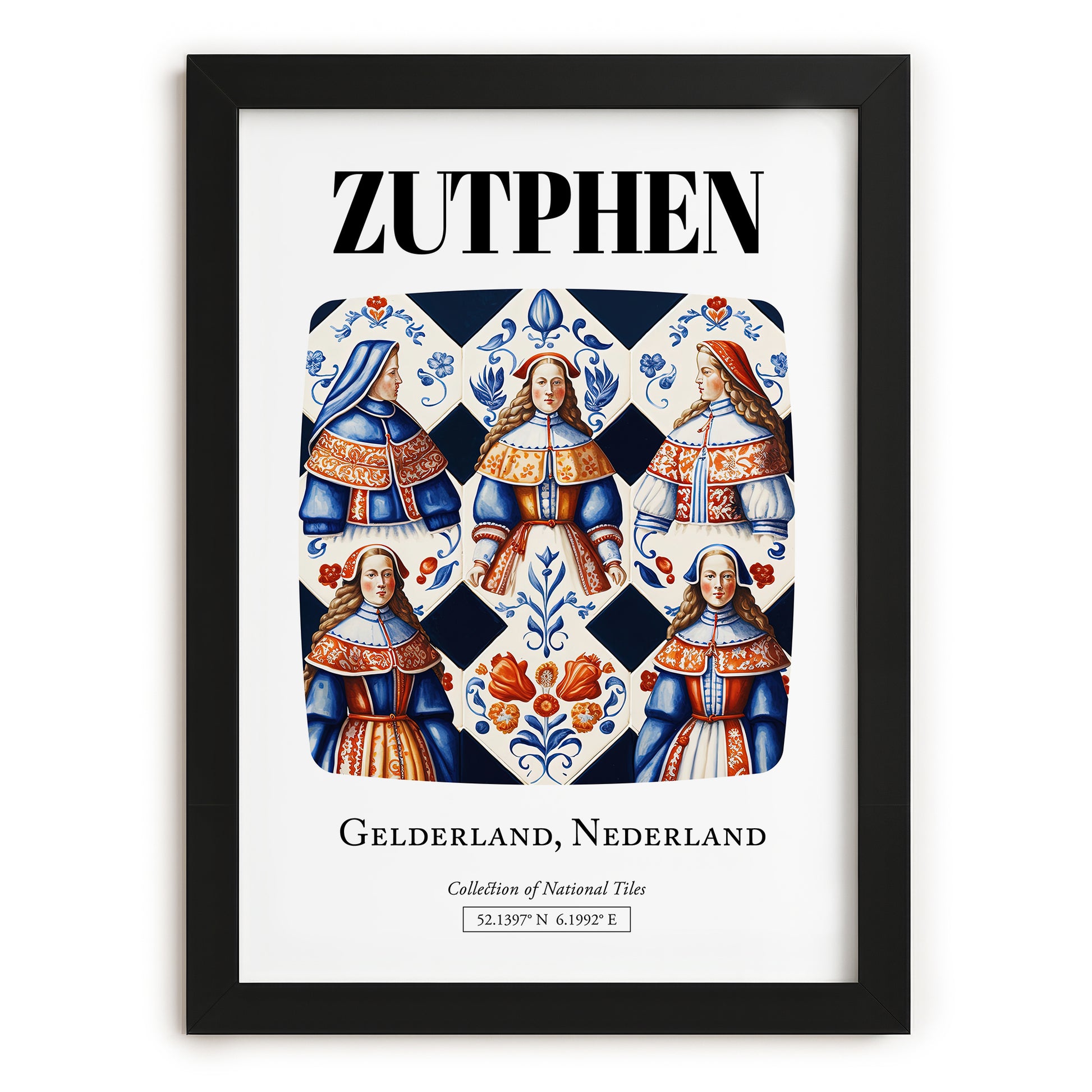 Zutphen, Netherlands – Travel Print, in sleek black frame