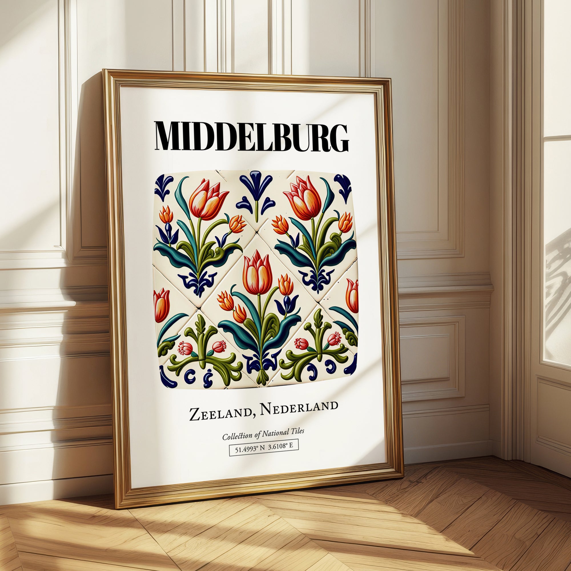 Middelburg, Netherlands – Travel Memories Wall Print, styled in a charming Paris street view