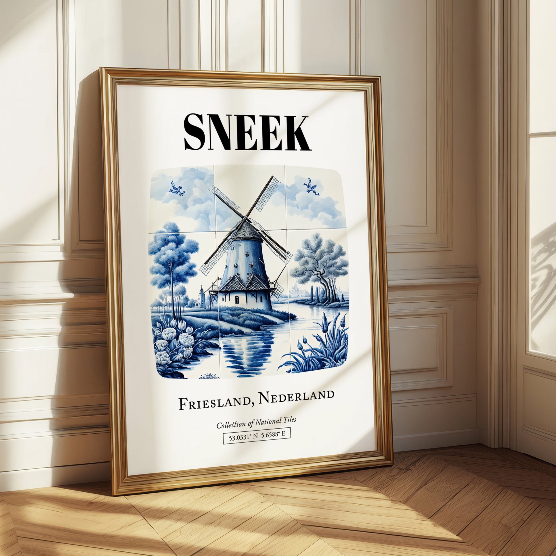 Sneek, Netherlands – Tourist Destination Poster, styled in a charming Paris street view