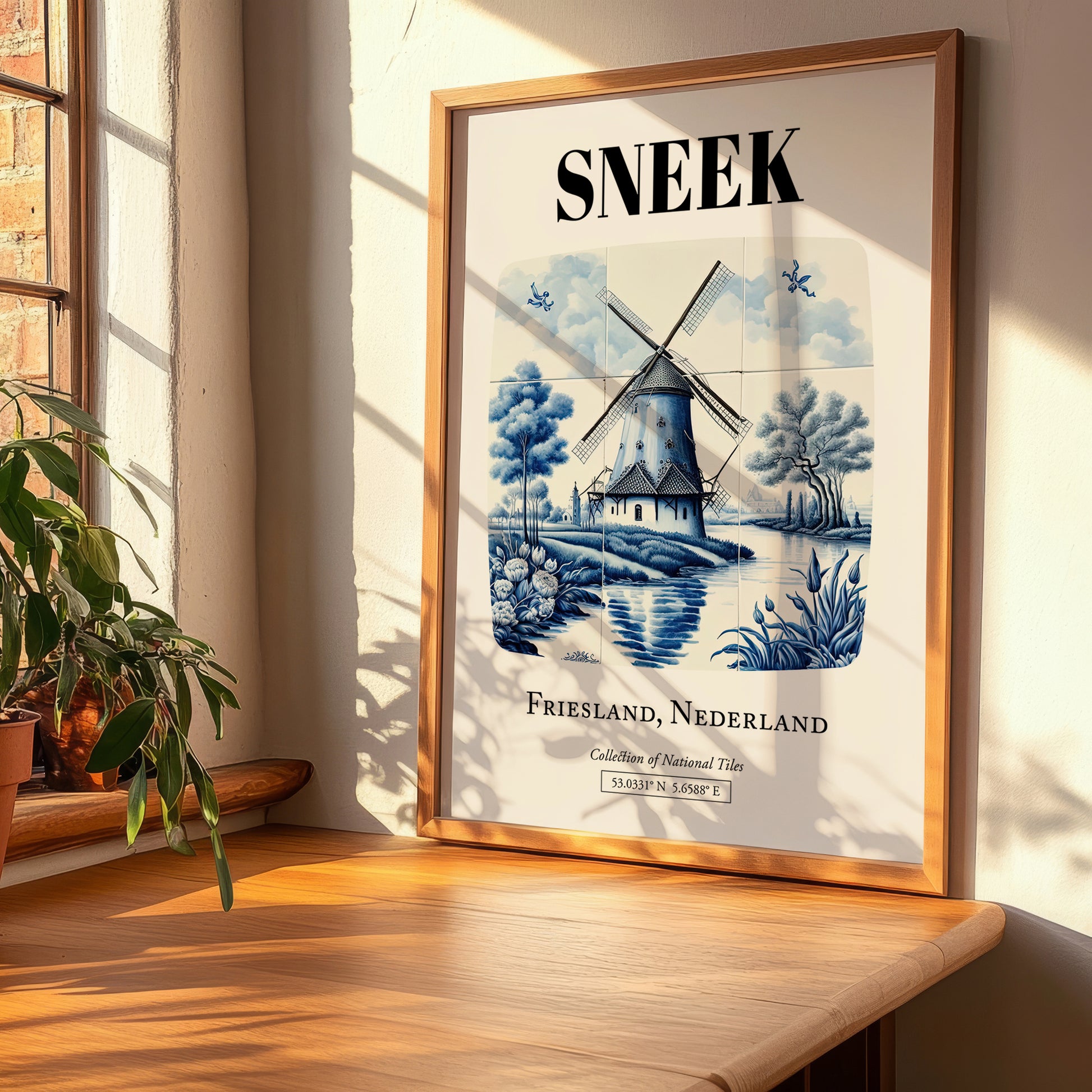 Sneek, Netherlands – Tourist Destination Poster, clean layout with no caption