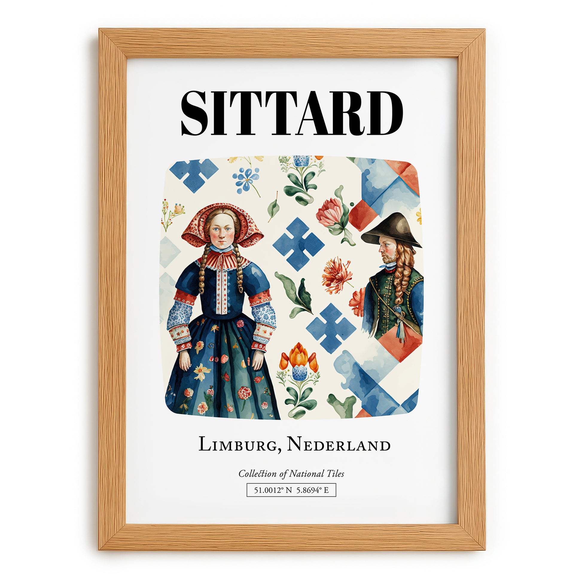 Sittard, Netherlands – National Pride Wall Decor, set in oak frame