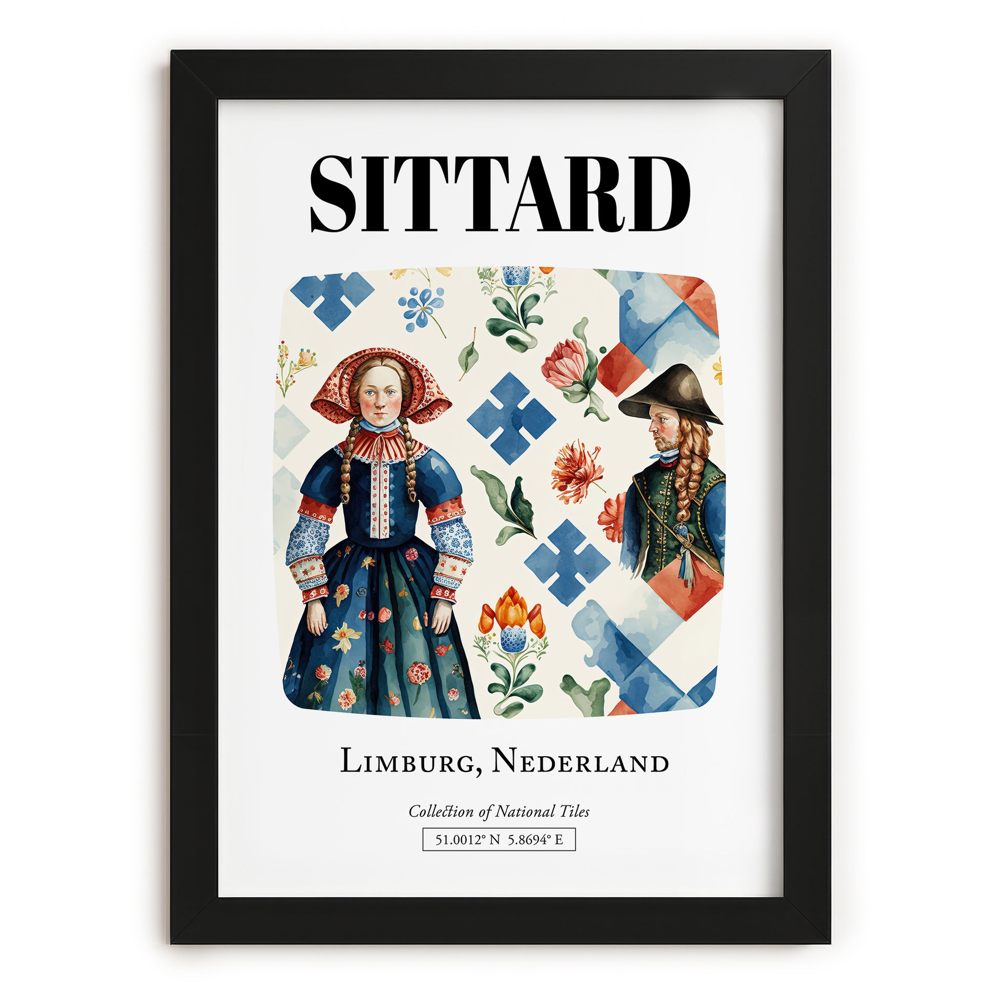 Sittard, Netherlands – National Pride Wall Decor, in sleek black frame