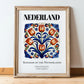 Nederland, Netherlands – Architectural Travel Art, in wooden frame leaning on the floor