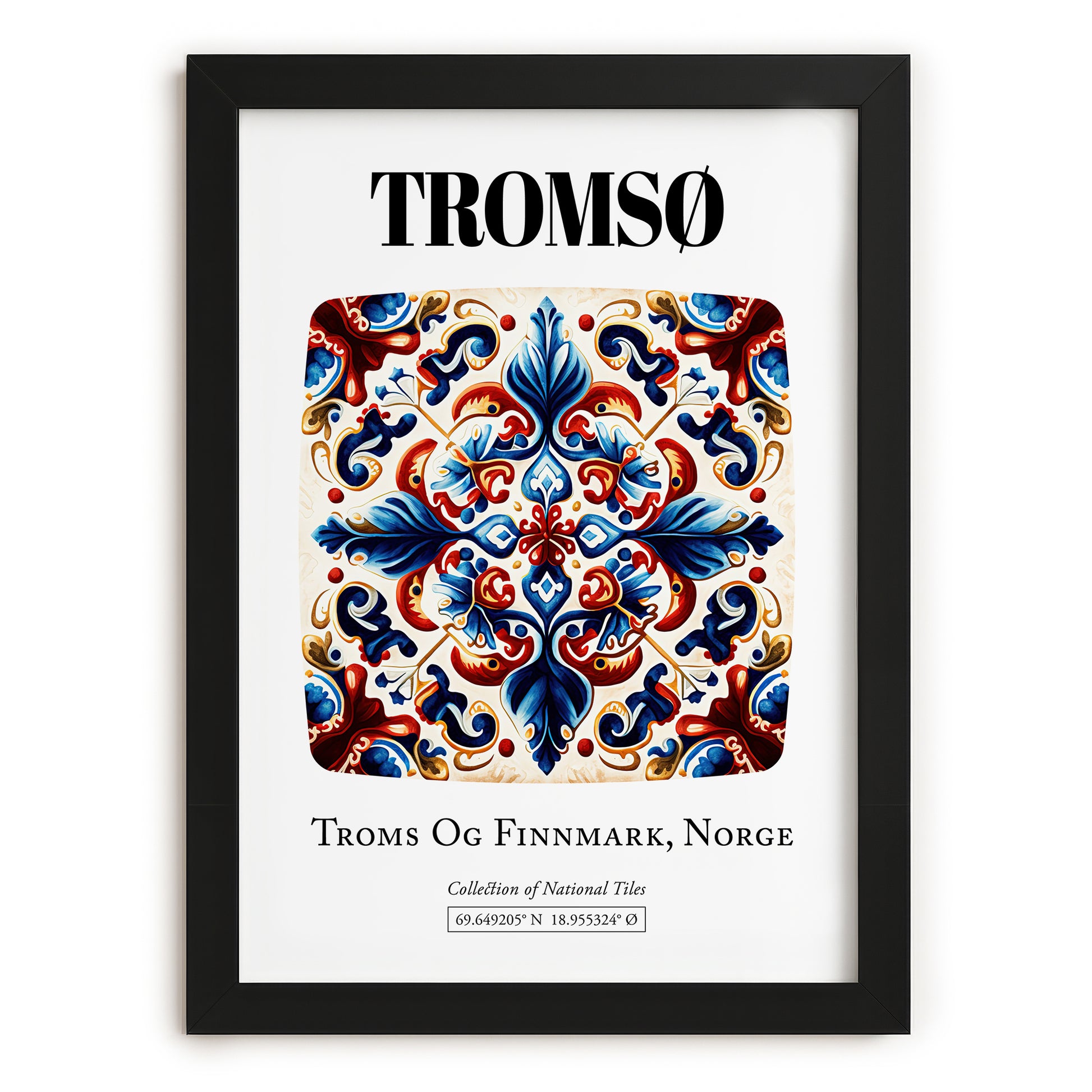 Tromsø, Norway – Travel Print, in sleek black frame