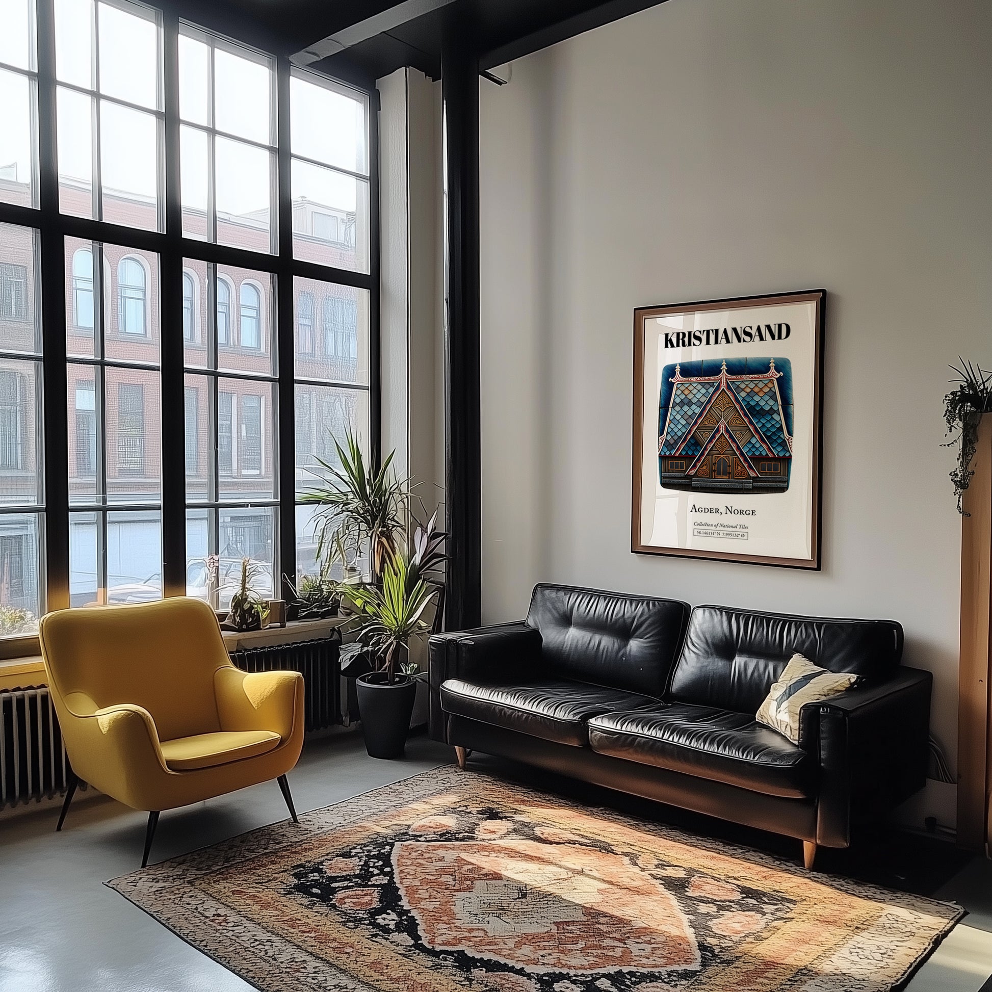 Kristiansand, Norway – Travel Poster, unframed on coastal sand