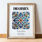 Drammen, Norway – Travel Poster, in wooden frame leaning on the floor