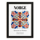 Norge, Norway – Travel Poster, in sleek black frame