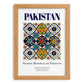 Pakistan, Pakistan – Vintage Travel Poster, set in oak frame