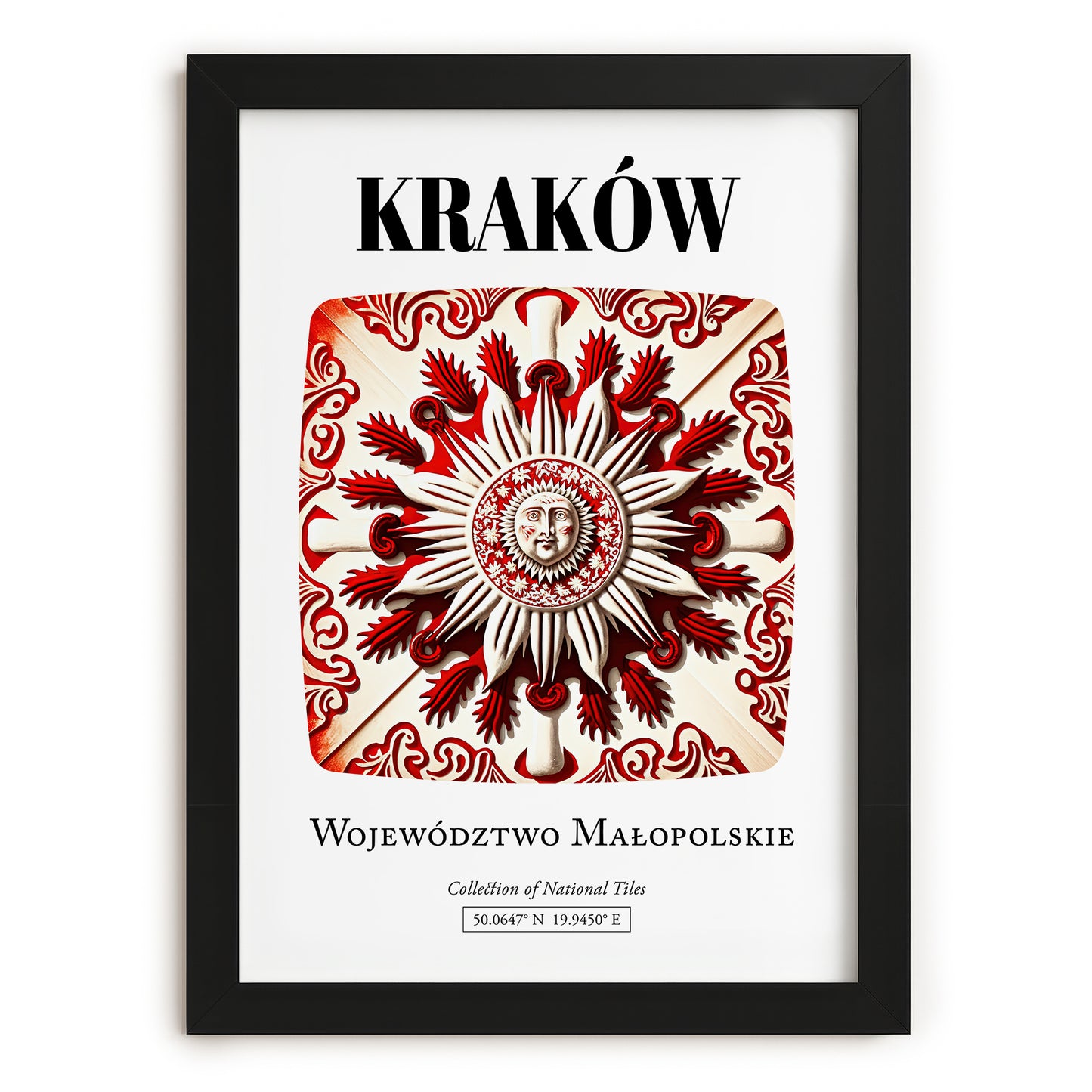 Kraków, Poland – Travel Print, in sleek black frame