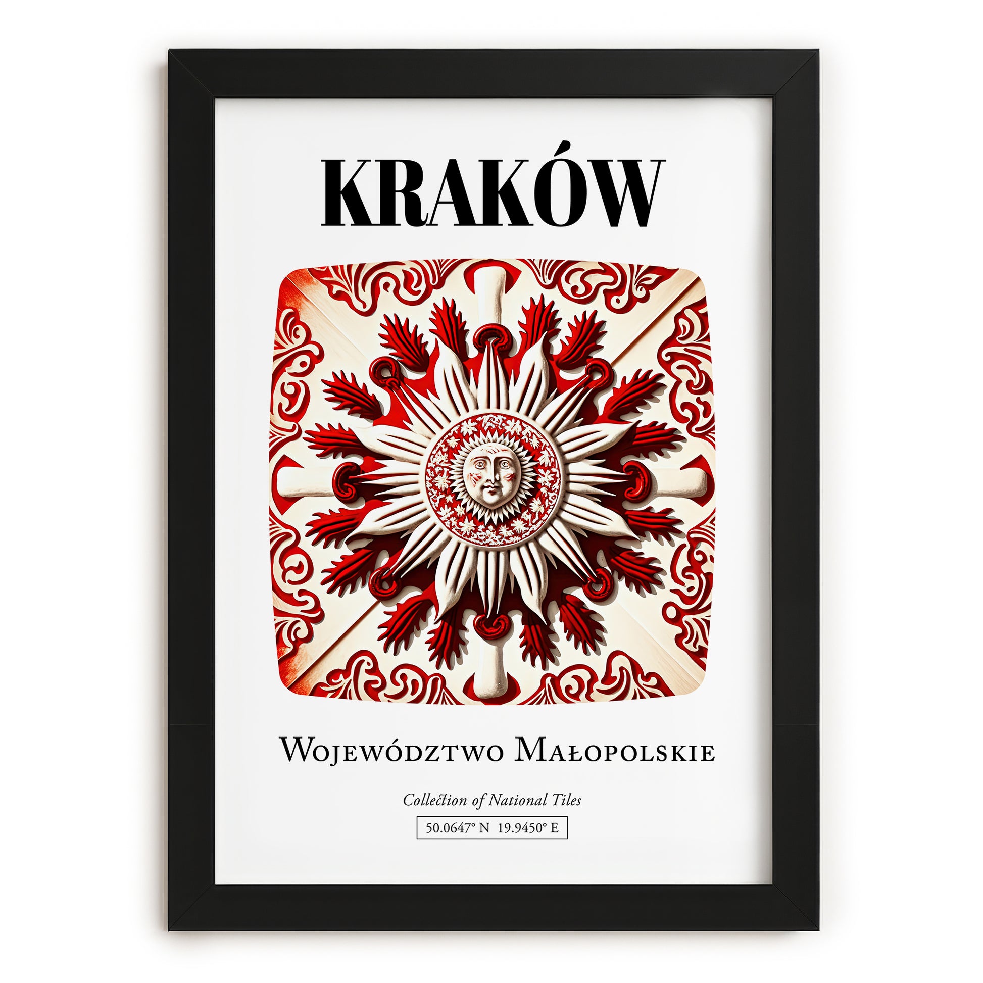 Kraków, Poland – Travel Print, in sleek black frame