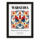Warszawa, Poland – Wanderlust Wall Decor, in sleek black frame
