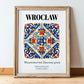 Wrocław, Poland – Cityscape Wall Art, in wooden frame leaning on the floor